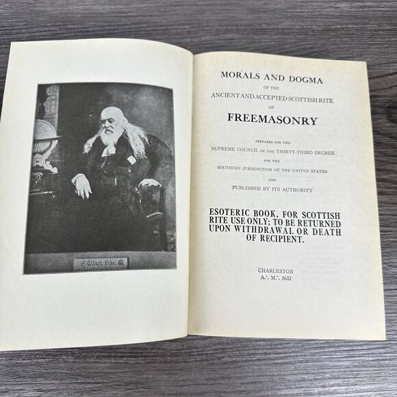Morals and Dogma Albert Pike 1871 Reprinted 1947 Southern Jurisdiction Hardcover - Picture 12 of 12